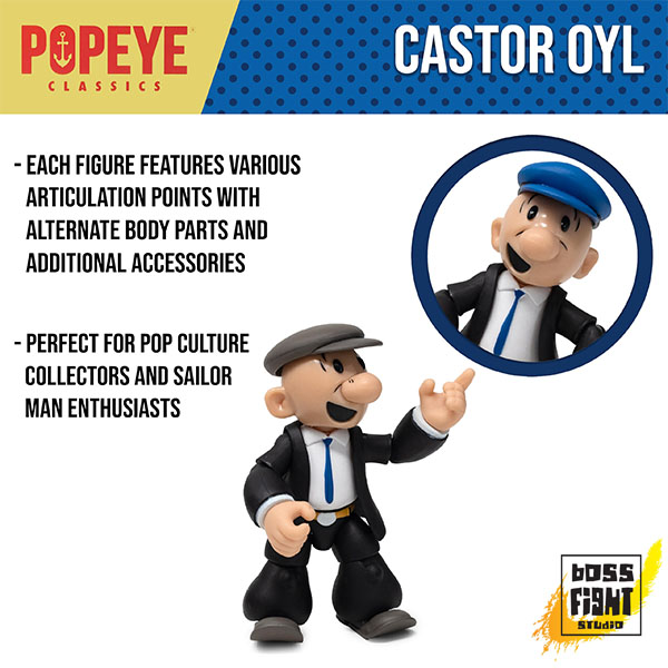Boss Fight Studio Popeye Classics Castor Oyl Action Figure